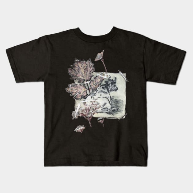 Cow and Cow Parsnip Kids T-Shirt by Animal Surrealism
